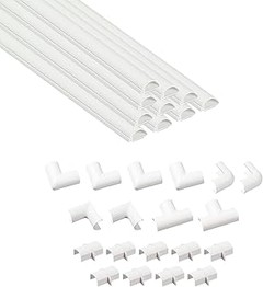 Cajas y canaletas para organizar cables en pared
