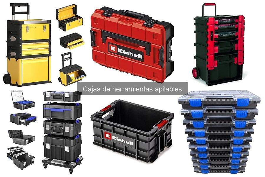 Características clave de cajas de herramientas apilables