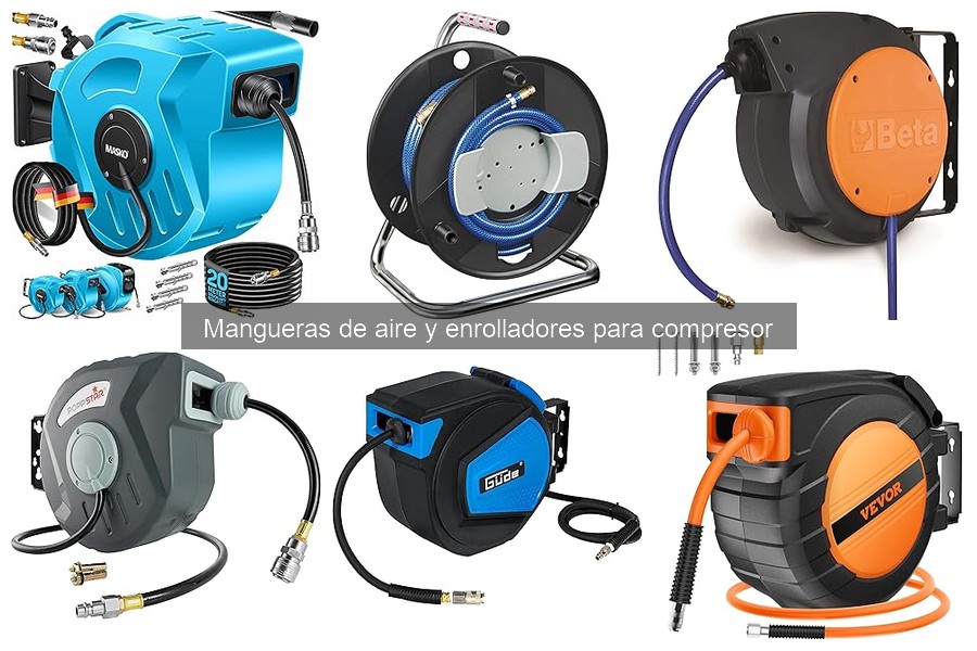 Comparativa de enrolladores de mangueras de aire: manuales vs automáticos