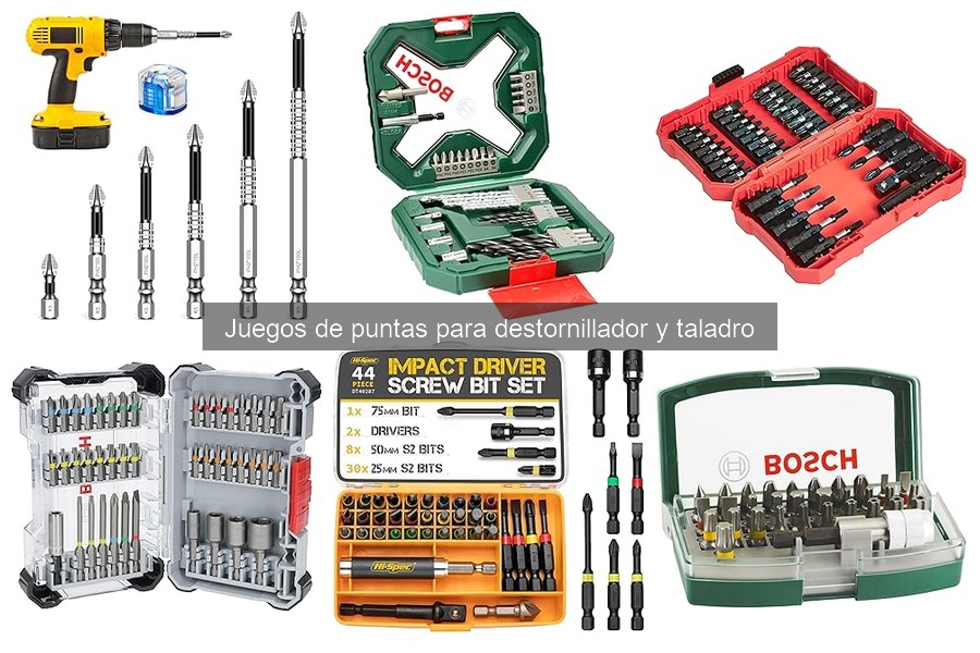 Dónde comprar juegos de puntas para destornillador y taladro