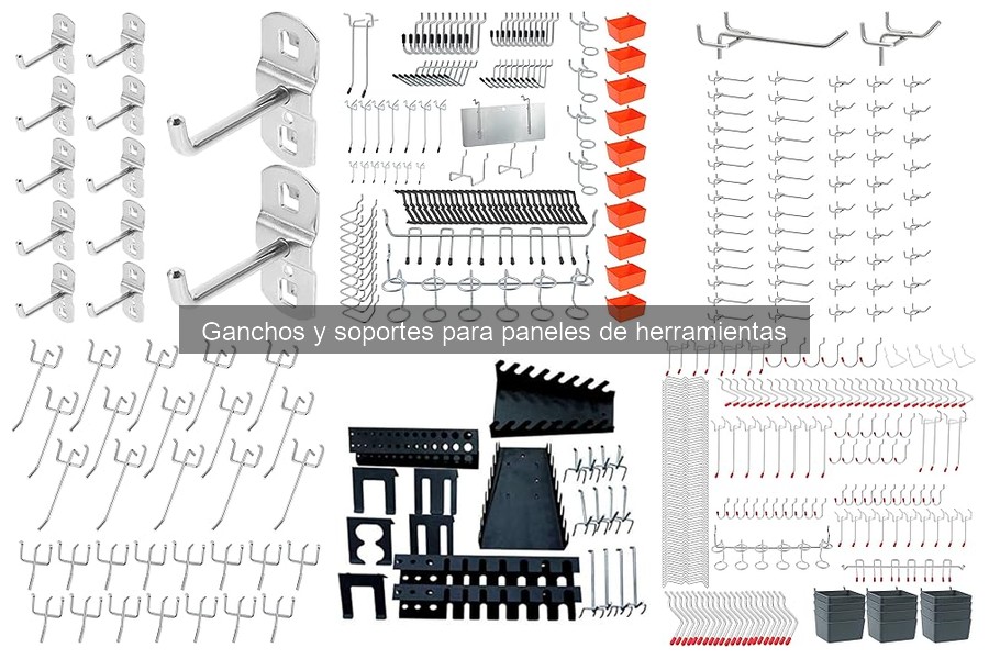 Guía para instalar ganchos y soportes en paneles de herramientas