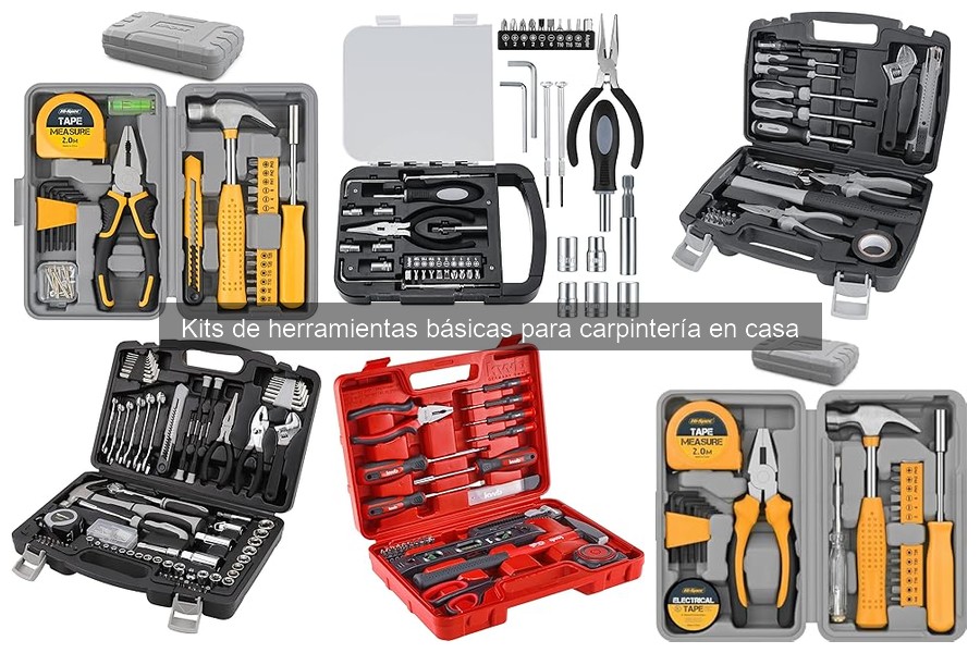 Herramientas básicas en un kit de carpintería para casa