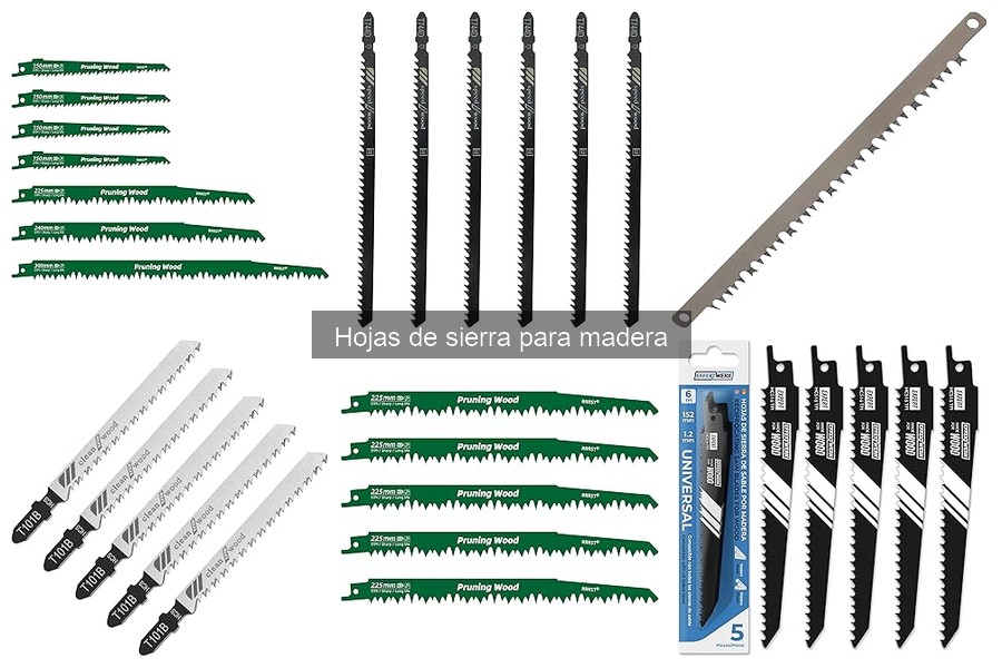 Hojas de sierra recomendadas para cortes curvos en madera