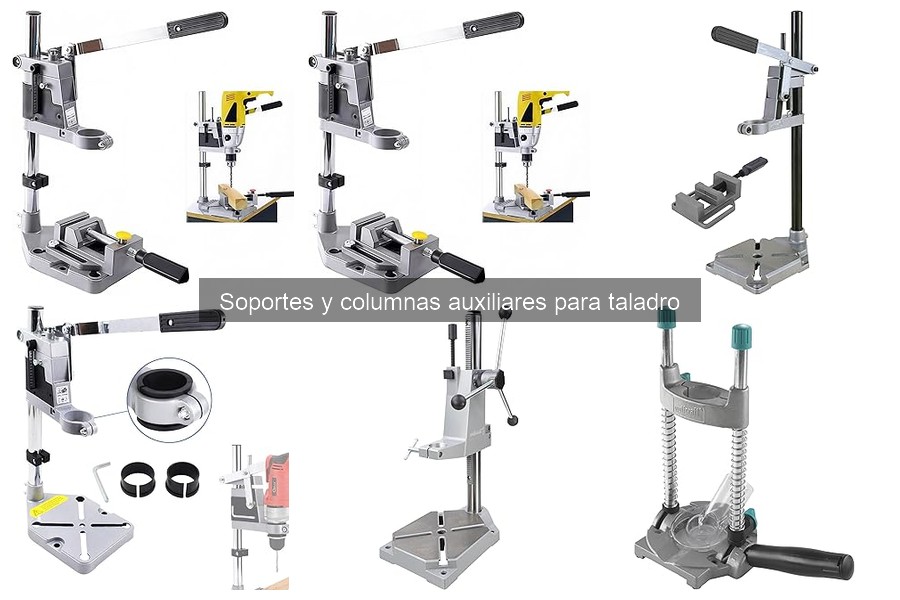 Instalación fácil de soportes y columnas auxiliares para taladro