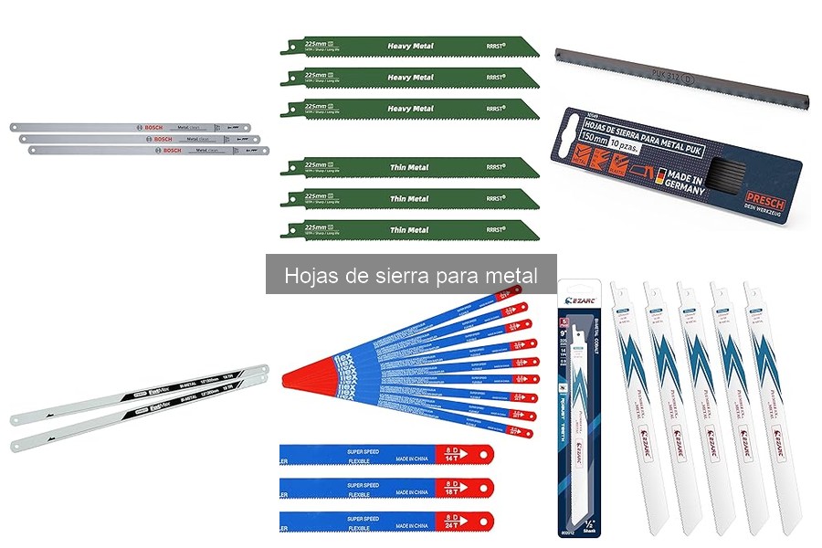 Materiales que puedes cortar con hojas de sierra para metal