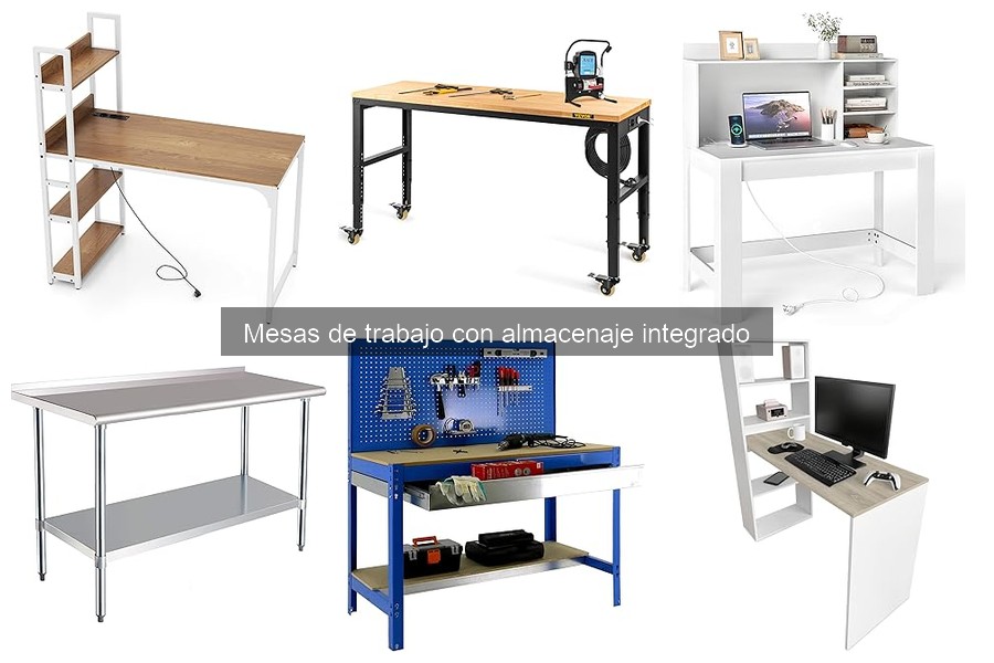 ** Mejores ofertas en mesas de trabajo con almacenaje integrado