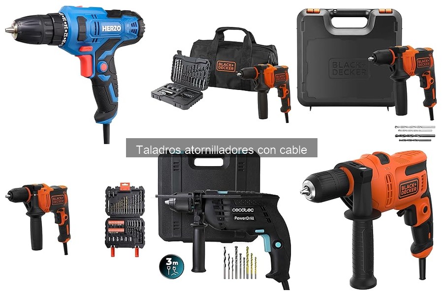 Mejores taladros atornilladores con cable para uso intensivo