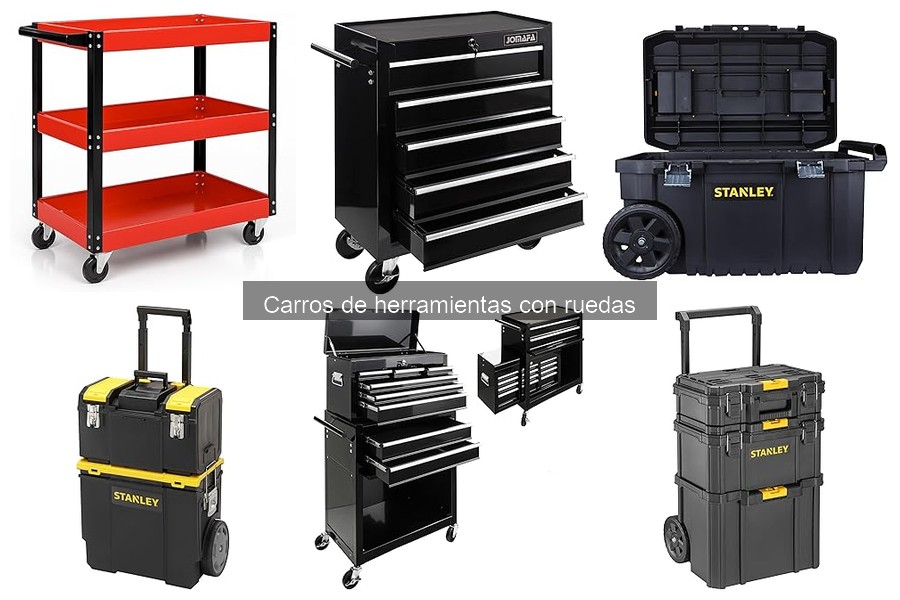 Ordena tus herramientas fácilmente en un carro con ruedas