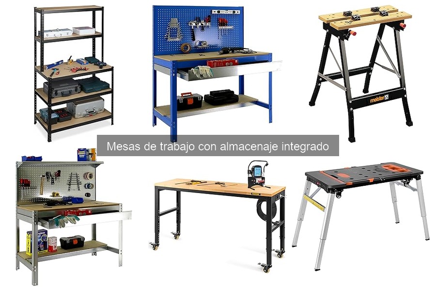Precios de mesas de trabajo con almacenaje integrado