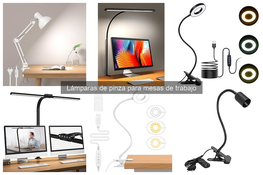 ¿Qué es una lámpara de pinza para mesas de trabajo?