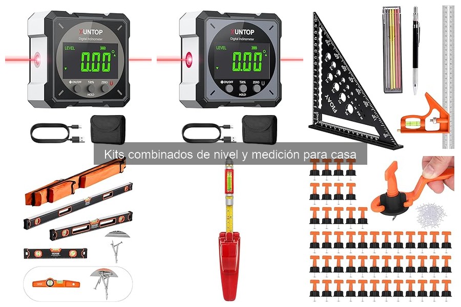 ¿Qué incluye un kit combinado de nivel y medición?