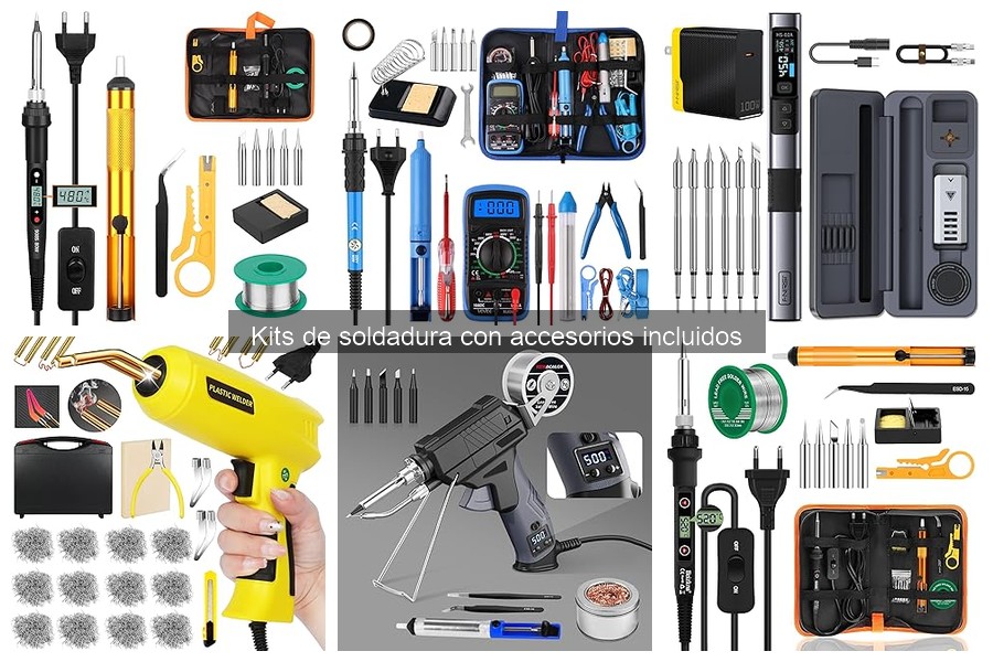 ¿Qué incluye un kit de soldadura con accesorios?