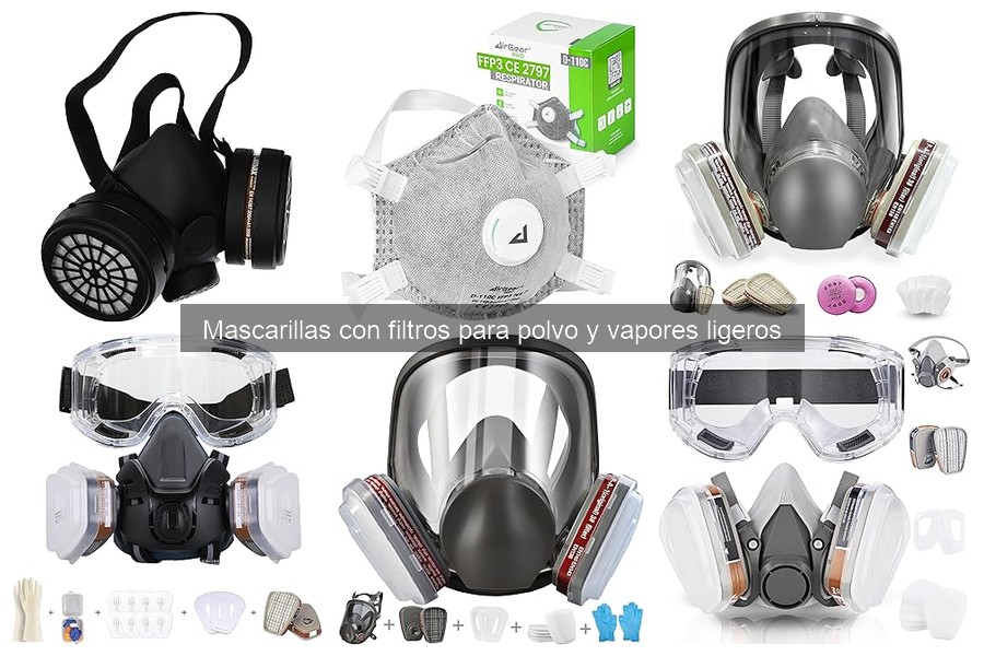 ¿Qué son las mascarillas con filtros para polvo y vapores ligeros?