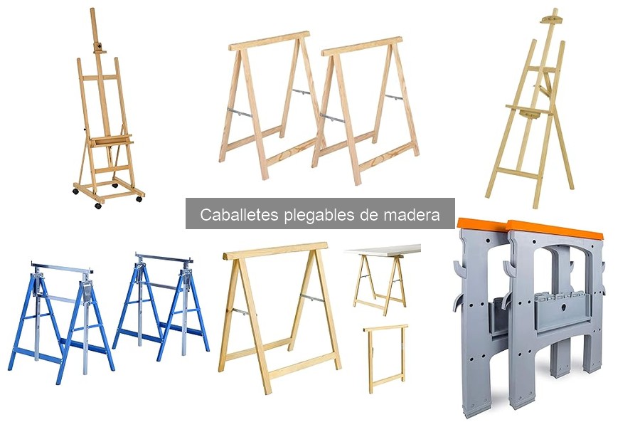 Tipos de caballetes plegables de madera y sus usos