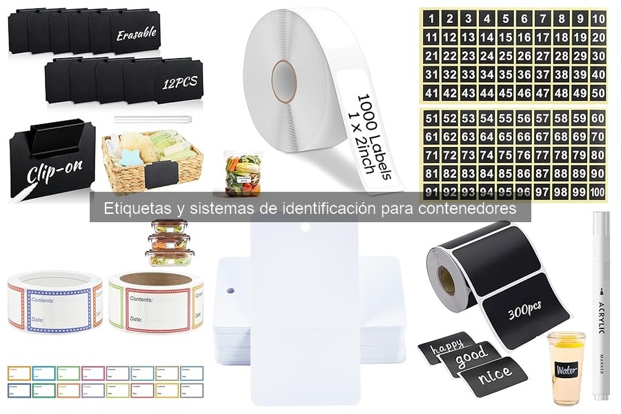 Tipos de etiquetas para identificar contenedores fácilmente