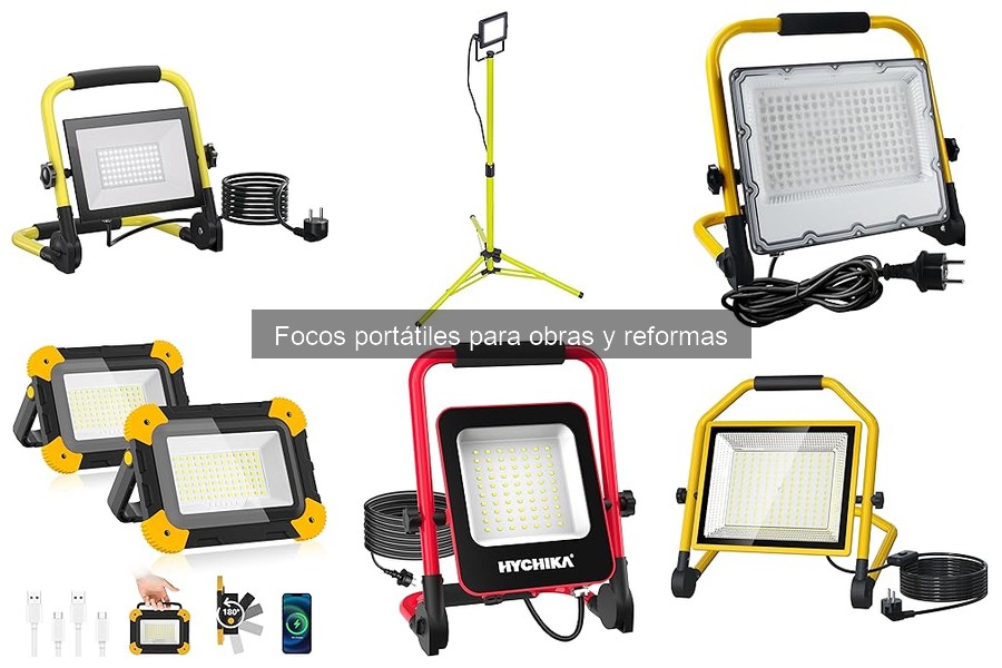 Tipos de focos portátiles para obras y reformas