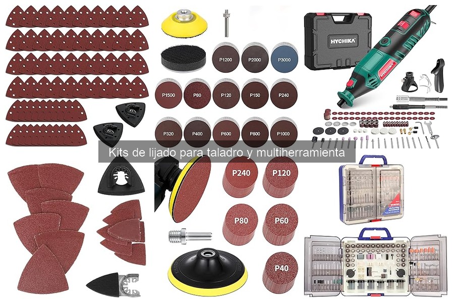 Tipos de kits de lijado para taladro y multiherramienta