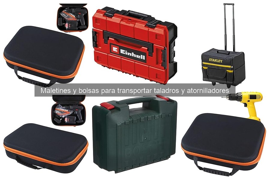 Tipos de maletines para taladros y atornilladores