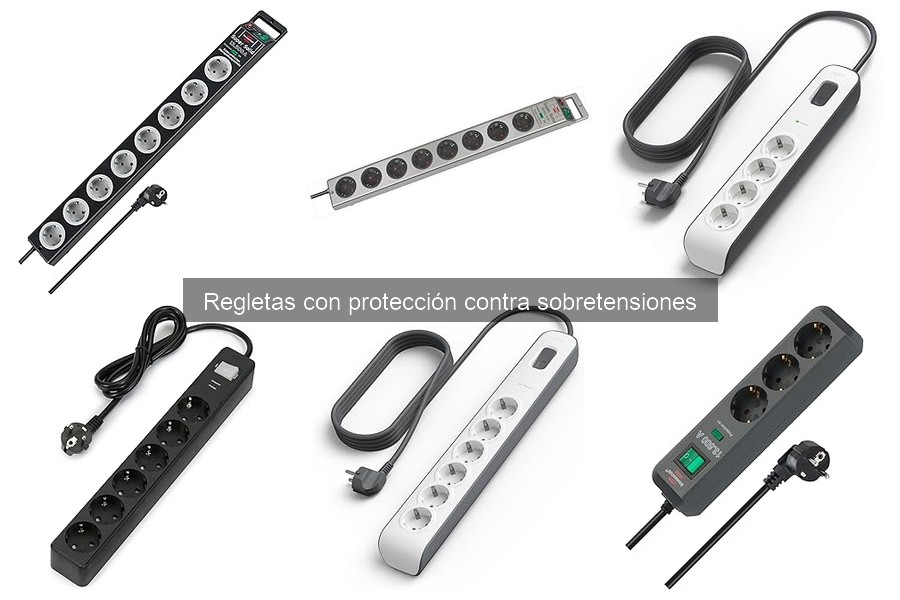 Tipos de regletas con protección contra sobretensiones