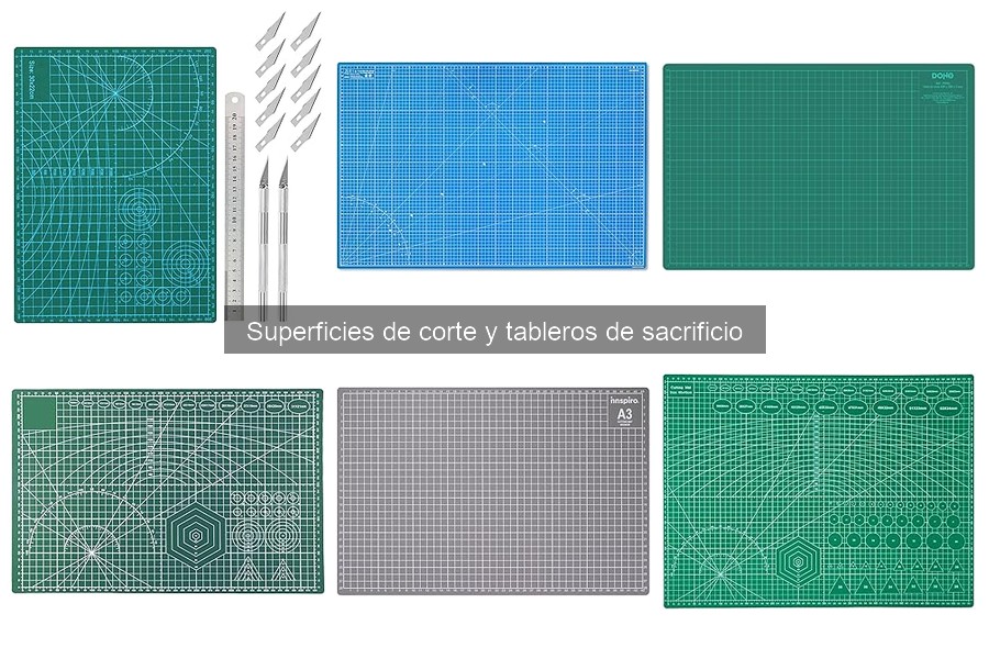 Tipos de superficies de corte y tableros de sacrificio