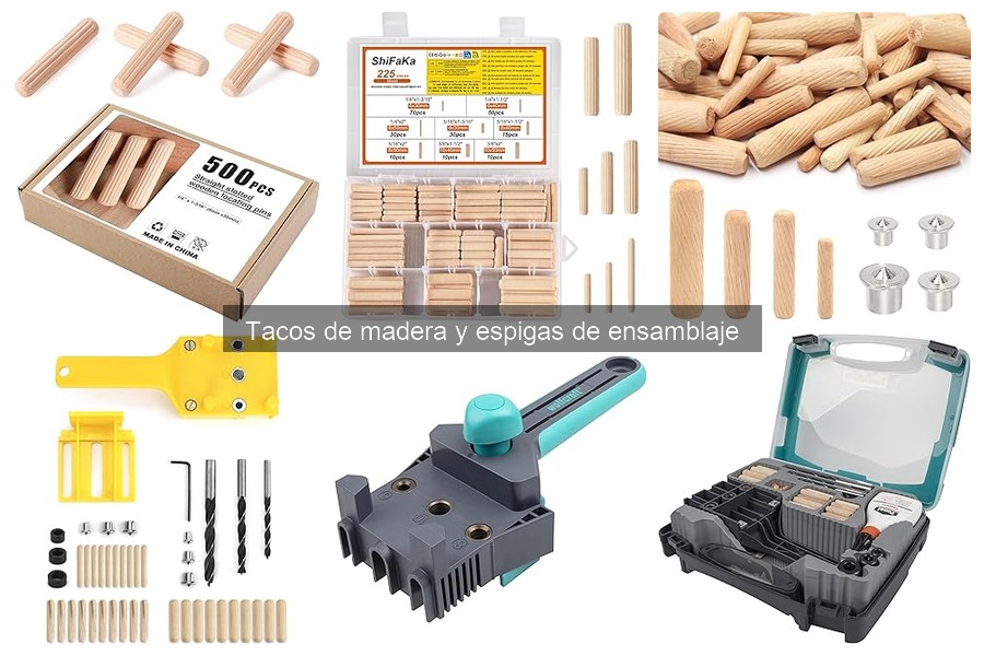 Tipos de Tacos de Madera y Espigas de Ensamblaje