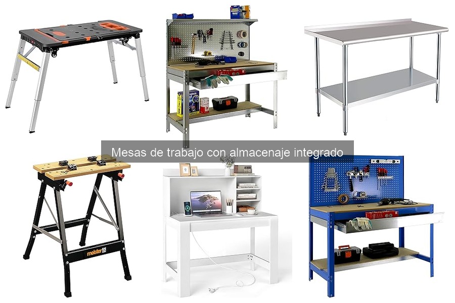 Usos creativos de mesas de trabajo con almacenaje integrado